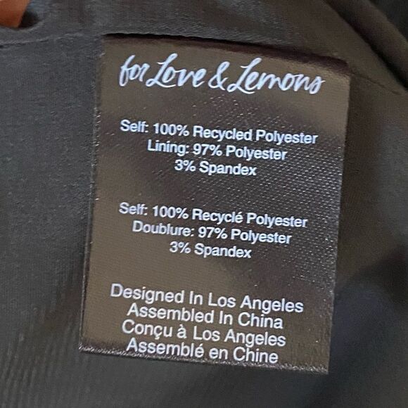 For Love and Lemons Mini Black Dress Wyatt Floral Size S - Picture 9 of 9